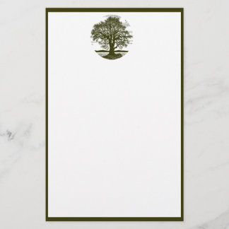 Oak Träd Stationary Brevpapper