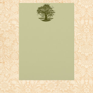 Oak Träd Stationary Brevpapper