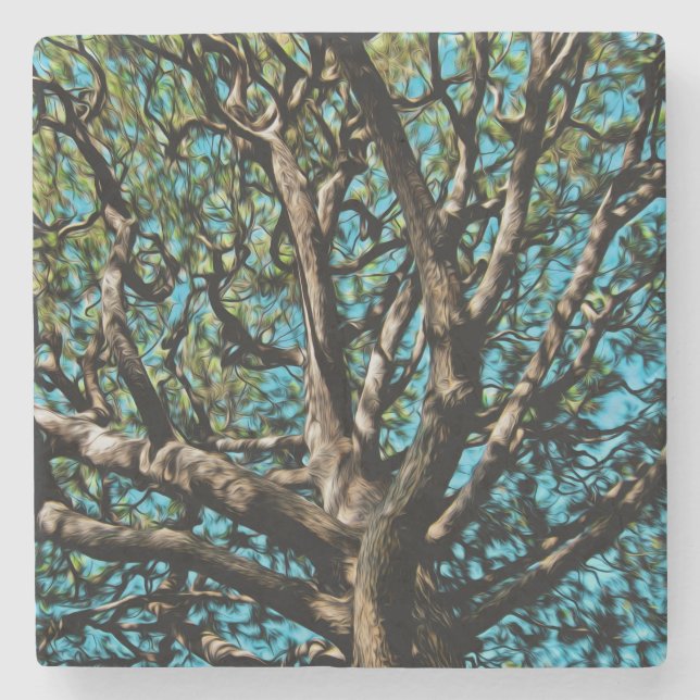 Oak Träd Underlägg Sten (Framsidan)