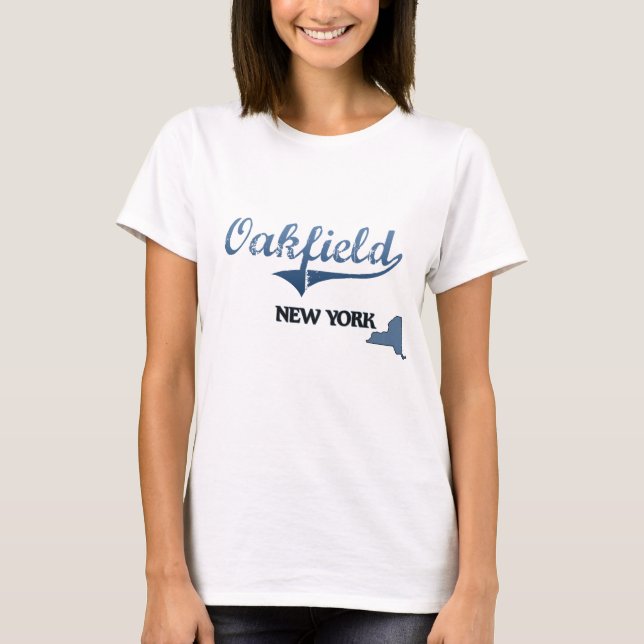 Oakfield New York City klassiker Tee Shirt (Framsida)