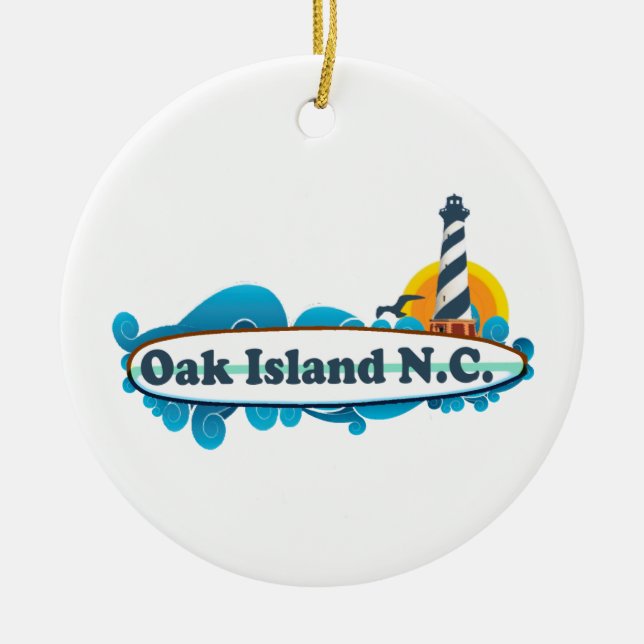 OakIsland. Julgransprydnad Keramik (Framsidan)