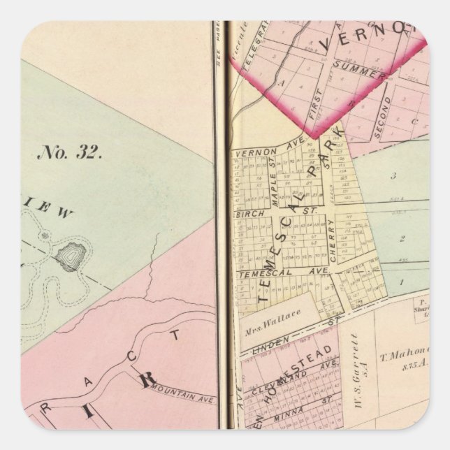 Oakland, 1112 fyrkantigt klistermärke (Framsida)