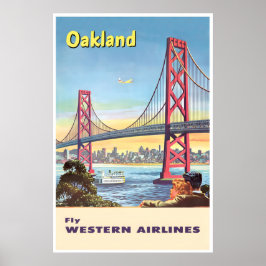 Oakland Art California Travel Poster Western Print