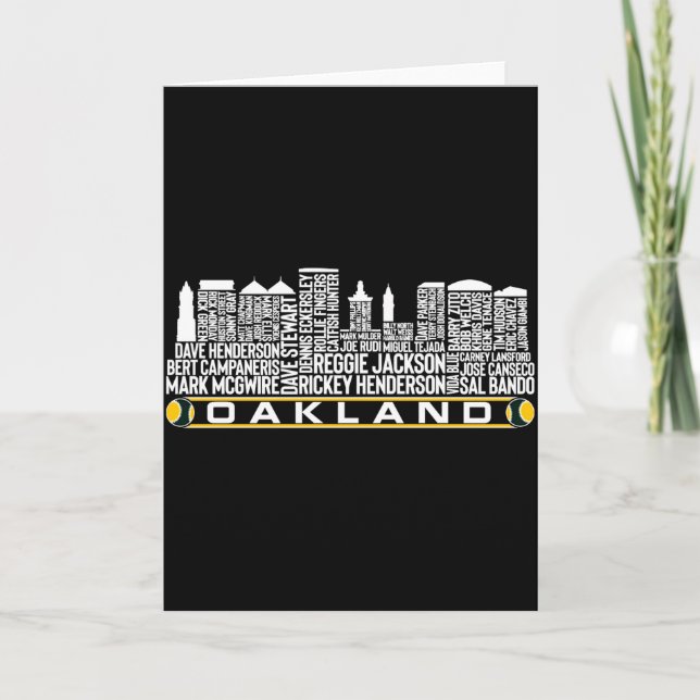 Oakland Basebollag All Time Legends Oakland Cit Kort (Framsida)