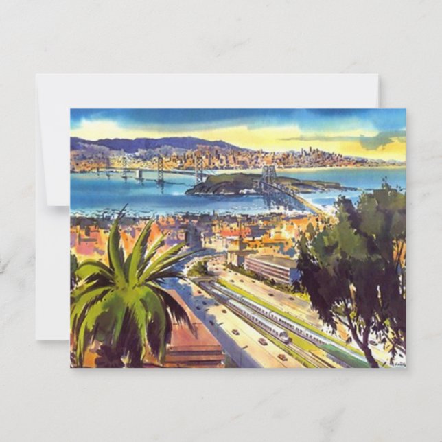 OAKLAND BAY SAN FRANCISCO SKYLINE PARTY INVIKTION INBJUDNINGAR (Framsida)