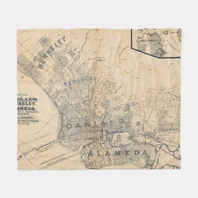 Oakland Berkeley, Alameda Fleecefilt (Framsidan (Horisontell))