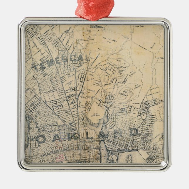 Oakland, Berkeley, Alameda Julgransprydnad Metall (Framsidan)