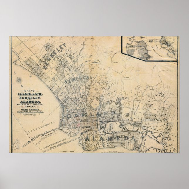 Oakland, Berkeley, Alameda Poster (Framsidan)