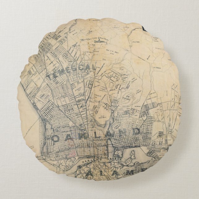 Oakland Berkeley, Alameda Rund Kudde (Framsidan)