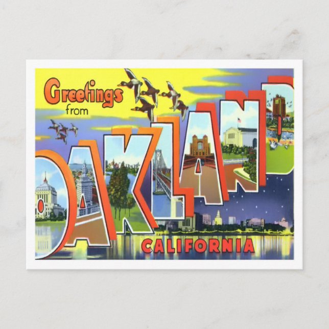 Oakland, California Big Brev vycard Vykort (Framsida)