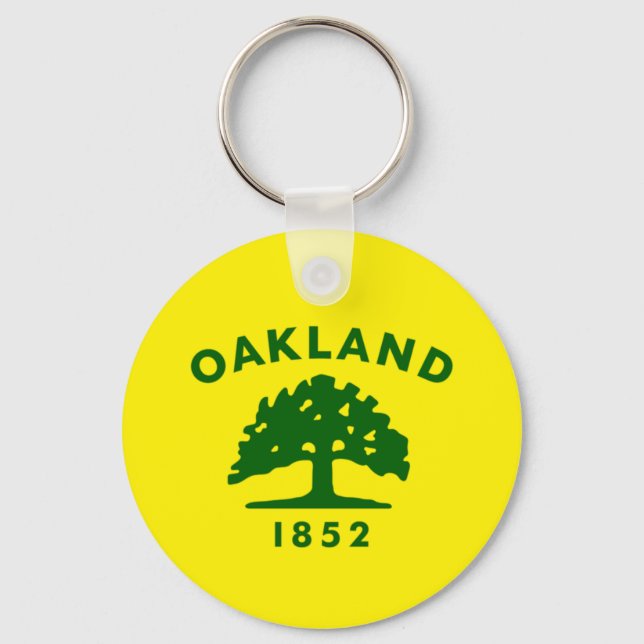 Oakland (California City flagga Keychain) Nyckelring (Framsida)