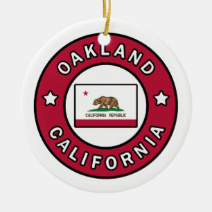Oakland California Julgransprydnad Keramik