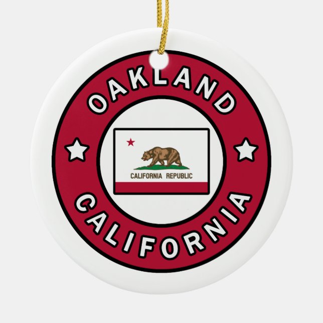 Oakland California Julgransprydnad Keramik (Framsidan)
