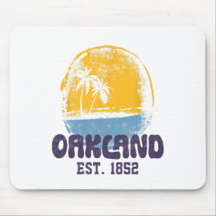 Oakland California Retro Surfare Vintage Beach För Musmatta
