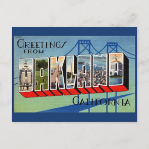 Oakland California Vintage Hälsning vykort