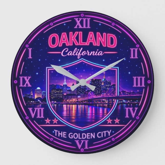 Oakland California Waterfront  Stor Klocka (Framsida)