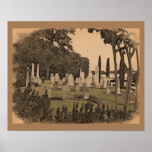 Oakland Cemetery, Atlanta, GA Poster (Framsidan)