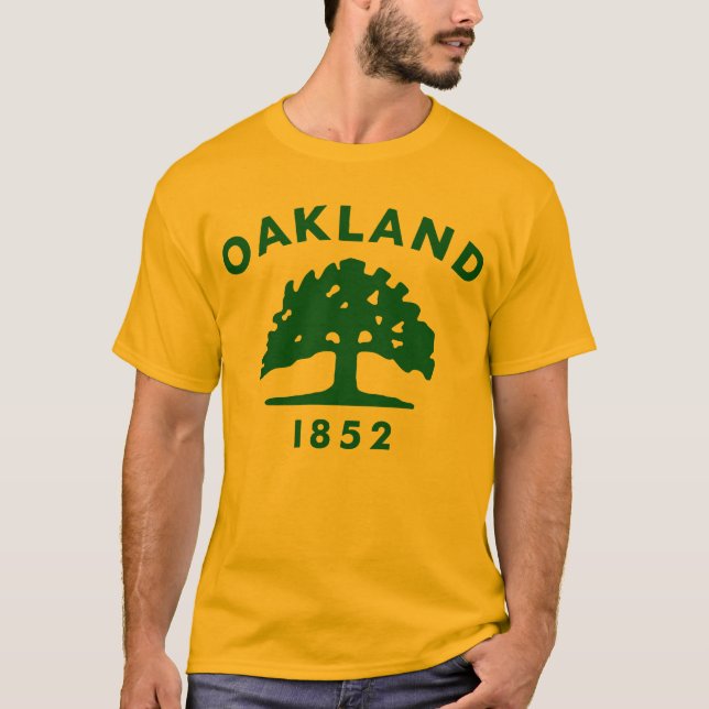 Oakland City Flagga T-Shirt (Framsida)