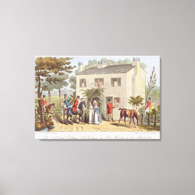 Oakland Cottages, Cheltenham eller Fox Hunters a Canvastryck (Framsida)