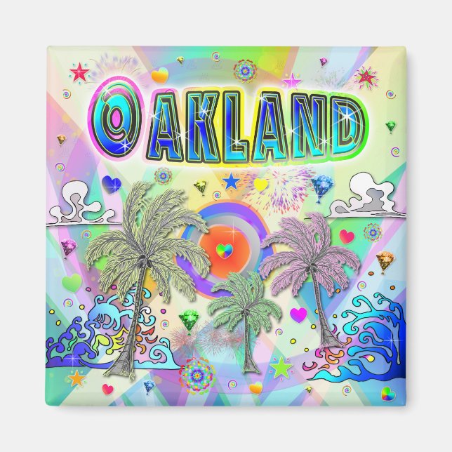 Oakland Deep Dream Magnet (Framsidan)