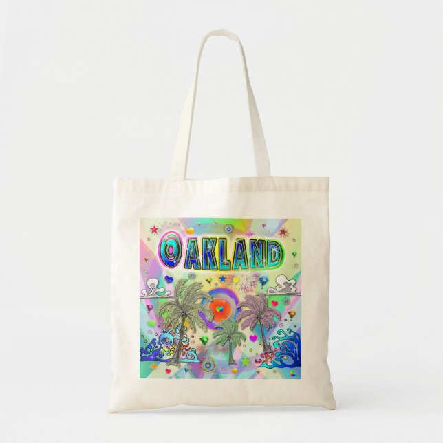 Oakland Deep Dream Tote Bag Tygkasse (Framsidan)