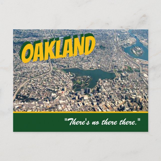 Oakland: "Det finns inget där." Styringskort Vykort (Framsida)