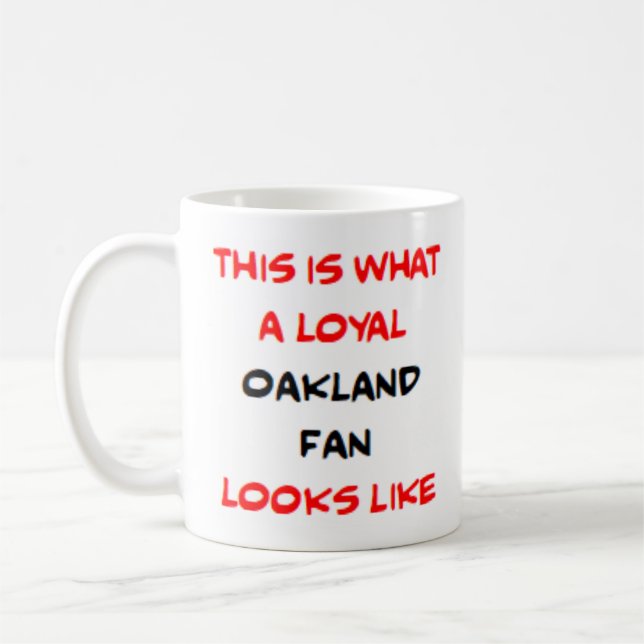 Oakland-fan, lojal kaffemugg (Vänster)