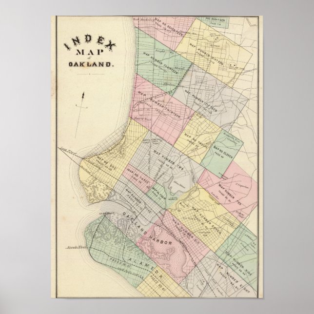 Oakland Index karta Poster (Framsidan)