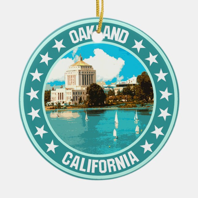 Oakland Julgransprydnad Keramik (Framsidan)