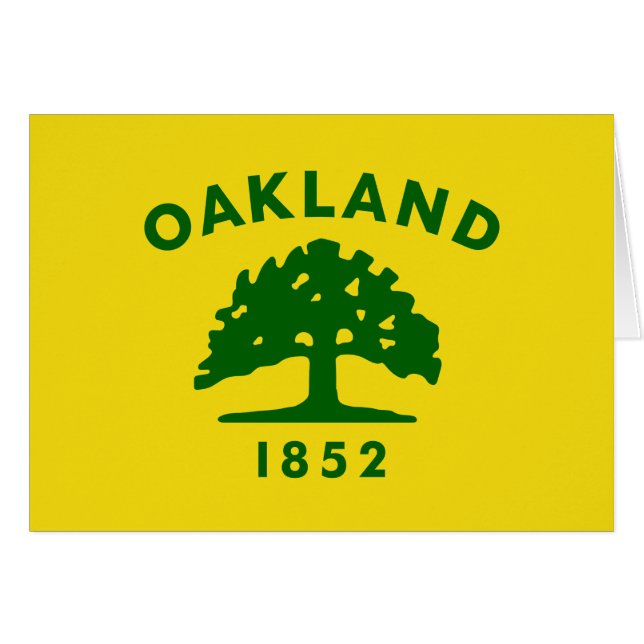 Oakland, Kalifornien Flagga Hälsningskort (Framsidan Horizontal)