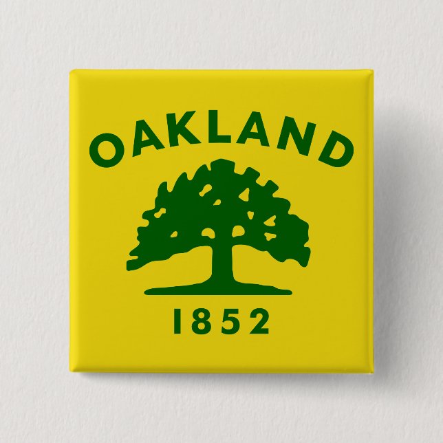 Oakland, Kalifornien Flagga Knapp (Framsida)
