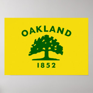 Oakland, Kalifornien Flagga Poster