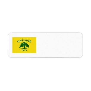 Oakland Kalifornien flagga Returadress Etikett