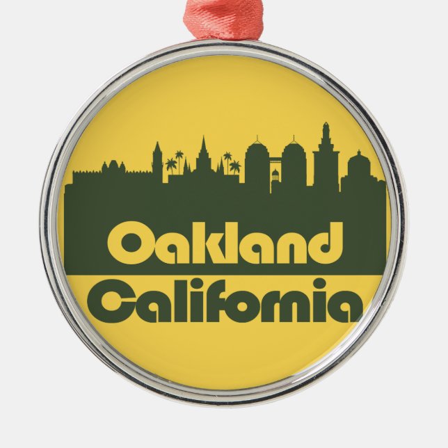 Oakland, Kalifornien Julgransprydnad Metall (Framsidan)