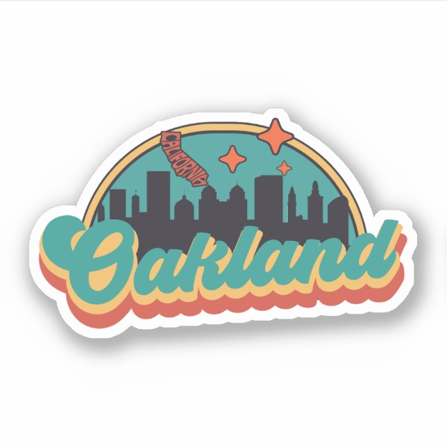 Oakland, Kalifornien Klistermärken (Framsida)