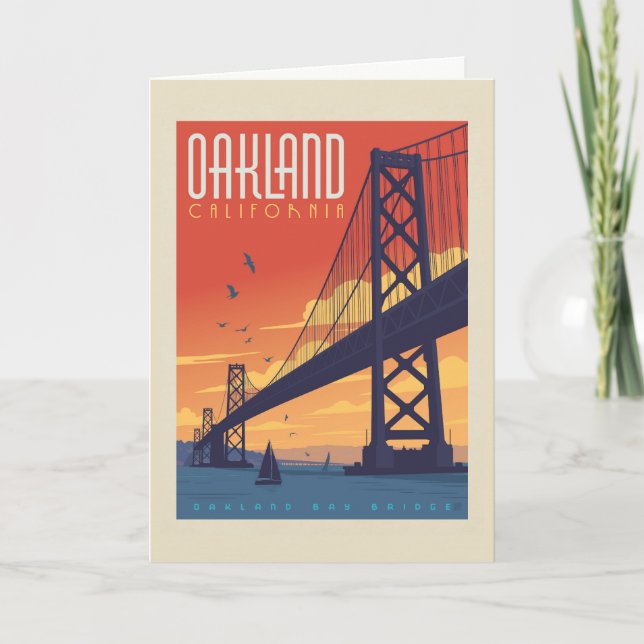 Oakland, Kalifornien Kort (Framsida)