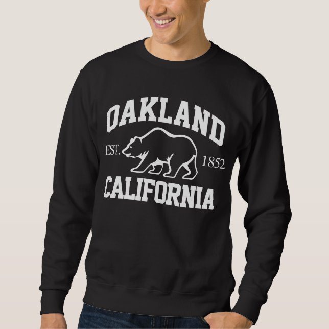 Oakland Kalifornien Lång Ärmad Tröja (Framsida)