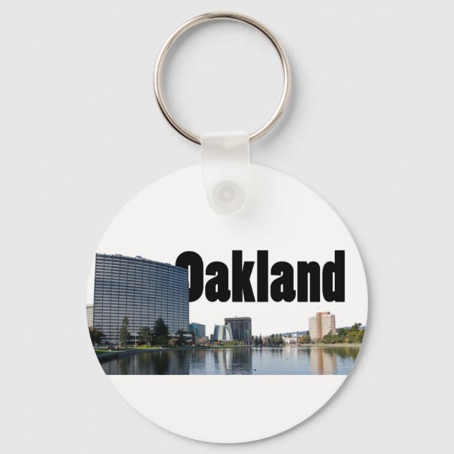 Oakland Kalifornien med Oakland i Himlar Nyckelring (Framsida)