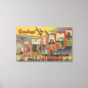 Oakland Kalifornien - stora brevplatser Canvastryck