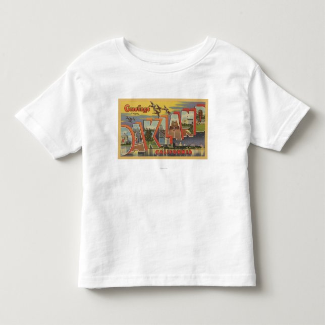 Oakland Kalifornien - stora brevplatser T-shirt (Framsida)
