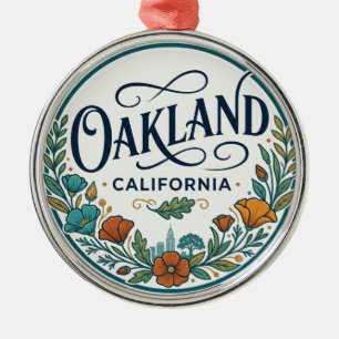Oakland, Kalifornien USA Julgransprydnad Metall