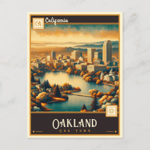 Oakland, Kalifornien VINTAGE Vykort