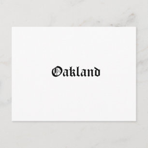 Oakland Old English Font Vykort