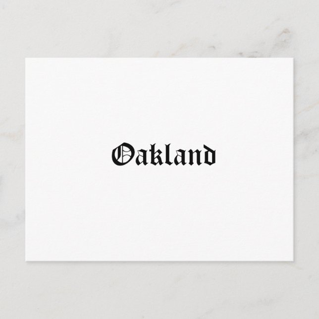 Oakland Old English Font Vykort (Framsida)
