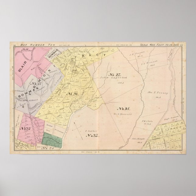 Oakland, omgivning 10 poster (Framsidan)