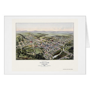 Oakland panorama- karta för MD - 1906 Hälsningskort