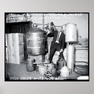 OAKLAND PROHIBITION BOOTLEG SFORTFARANDE RAID POSTER