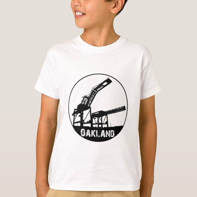 Oakland sträcker på halsen Townskjortan T Shirt (Framsida)