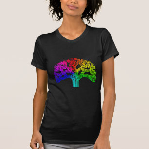 Oakland trädregnbåge t shirt