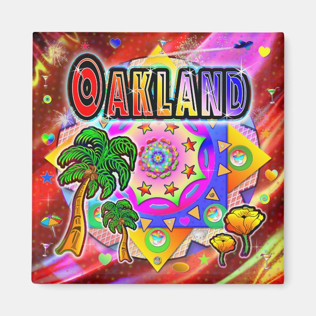 Oakland Tropical Friends Magnet (Framsidan)